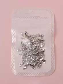 20 Chiếc Màu Bạc Tua Rua Hình Hợp Kim Trang Trí DIY Móng Tay Quyến Rũ Móng Đá Quý Đồ Dùng Làm Móng - Bạc - Xem 4