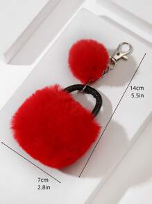 Accesorio de bolso con diseño de pompón - Multicolor - Ver 3