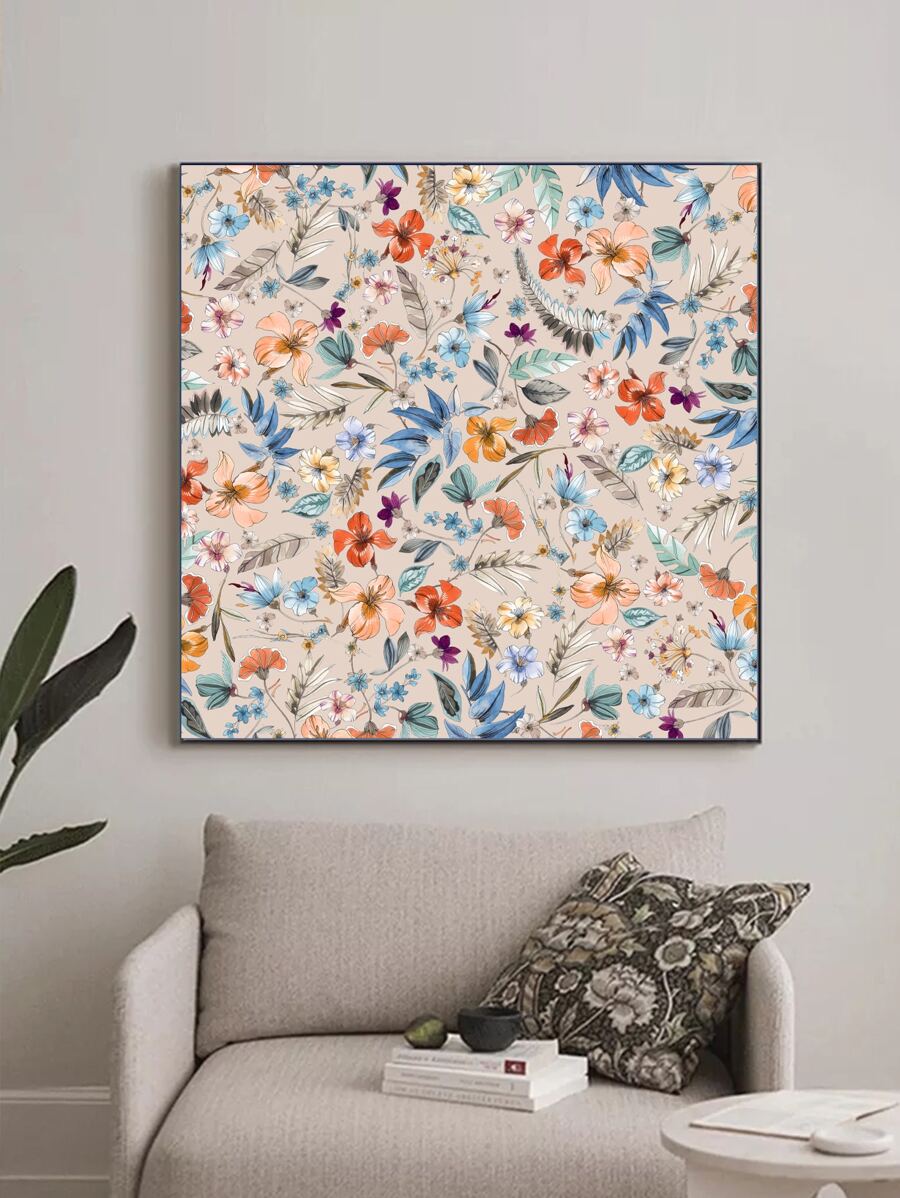 Tranh kim cương tự làm họa tiết hoa không có khung - Nhiều màu - Xem 1