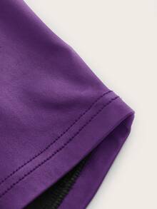 SHEIN ICON Top corto unicolor PU - Morado - Ver 4