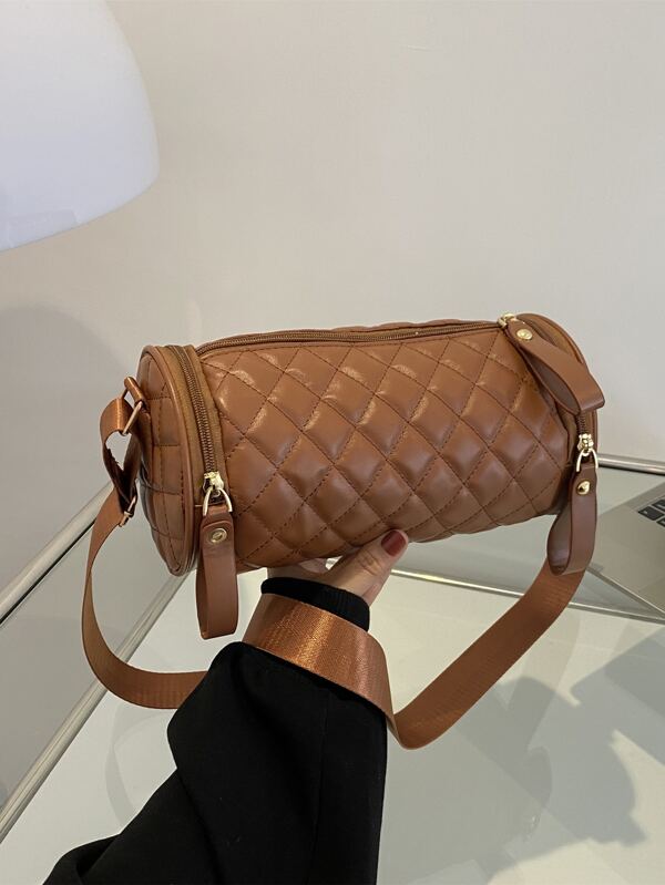 Minimalist Quilted Bucket Bag SHEIN UK