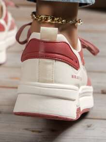 Letter Graphic Lace-up Front Skate Shoes - Multicolor - View 2