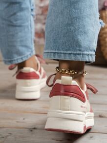 Letter Graphic Lace-up Front Skate Shoes - Multicolor - View 3