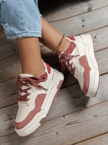 Letter Graphic Lace-up Front Skate Shoes - Multicolor - View 6