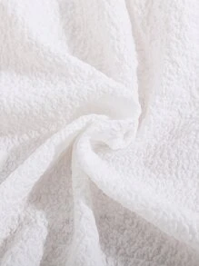 SHEIN Girls Flounce Sleeve High Low Hem Blouse - White - View 3