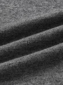 Manfinity NiteLyfe 男士素色高領T恤 - 深灰色 - 查看 4