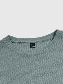 Manfinity Men Patched Detail Pullover & Joggers - Mint Green - View 3