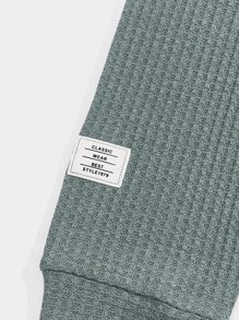 Manfinity Men Patched Detail Pullover & Joggers - Mint Green - View 5