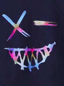 Toddler Boys Reflective Expression Print Shirt Without Tee - Navy Blue - View 8