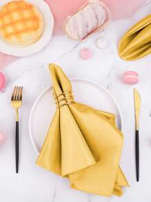 6pcs Spring Design Napkin Ring - Gold - View 2