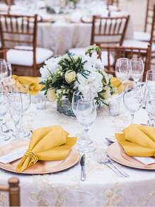 6pcs Spring Design Napkin Ring - Gold - View 4