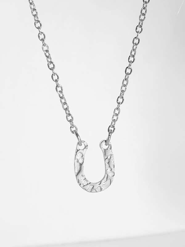Horseshoe Pendant Necklace SHEIN USA