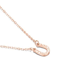 Collar colgante de herradura - Oro rosa - Ver 3