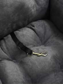 1 transportador de coche cómodo para mascotas de súper fibra adecuado para mascotas pequeñas y medianas para uso en interiores, exteriores y viajes - Gris Oscuro - Ver 6