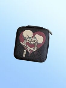 Vincenttrinidadart Heart & Skeleton Print Jewelry Box - Multicolor - View 1