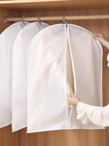 3pcs Clear Clothing Cover, Garment Dust Proof Bag With Zipper For Home - Clear - View 4