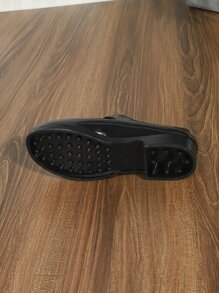 Buckle Decor Cut Out Mary Jane Flats - Black - View 3