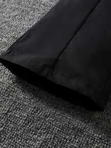 Girls Button Detail Suspender Trousers Without Tee - Black - View 5