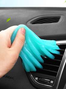 1pc 70g Blue Soft Gel Cleaner, Suitable For Car Air Vent, Car Interior, Keyboard, Corners, Desk Cleaning - Blue - View 7