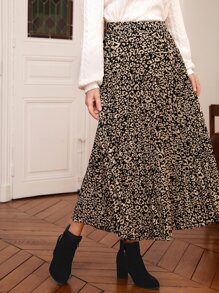 EMERY ROSE Falda fruncido con estampado de leopardo - Multicolor - Ver 5