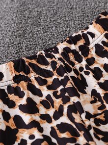 Girls Figure Graphic Tee & Leopard Print Leggings - Multicolor - View 6