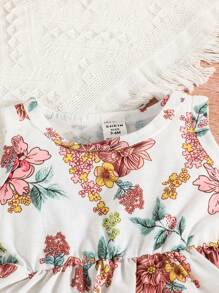 Baby Girl Floral Print Dress & Button Front Jacket - Multicolor - View 5