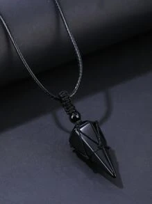 Fashionable and Popular Men Natural Crystal Geometric Pendant Necklace for Jewelry Gift and for a Stylish Look