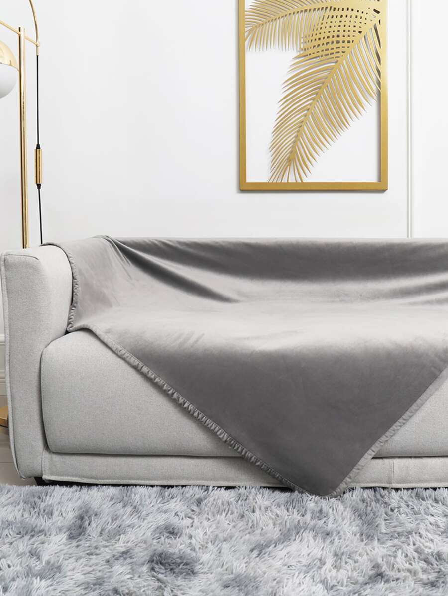 1pc Raw Trim Waterproof Sofa Towel - Multicolor - View 1