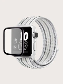 2 st skärmfilm och nylonrem kompatibel med Apple Watch - Multifärgad - Visa 1