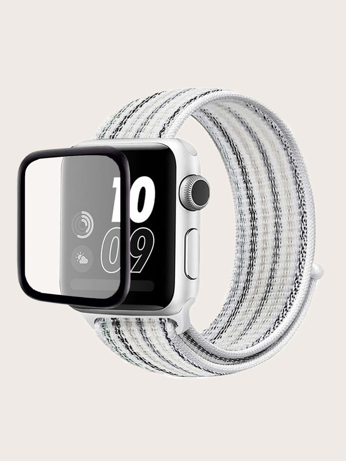 2 st skärmfilm och nylonrem kompatibel med Apple Watch - Multifärgad - Visa 1