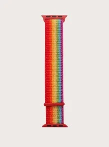 LGBT彩虹條紋尼龍錶帶和膜適用於Apple Watch - 彩色 - 查看 4