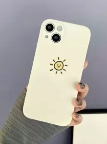 复古白小太阳手机壳，兼容 15 Pro Max、小米、华为、三星，国际版，非国内版 - 米色 - 查看 1