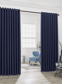 1pc Solid Color Elegant Blackout Curtain For Balcony, Living Room, Vacation Home - Royal Blue - View 11