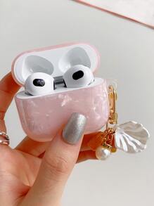 Compatible With Apple 4, Seashell Pattern Earphone Protective Case For Pro 2, Pro 3, Does Not Include Earphones - Pink - View 2