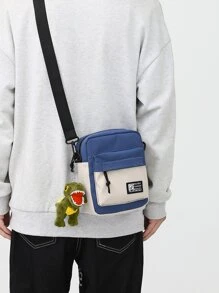 高中生 大学新生 多功能单肩包 单肩包 休闲包 迷你男士 拼色结饰 斜挎包 带包饰 手提包 旅行、大学、通勤用书包 单肩包 侧包 简约帆布包 校园包 男士随身单肩包 男式包 斜挎包 侧包 返校 学习用品 秋季邮差包 男士包 圆筒包 复古款 万圣节 圣诞节 - 彩色 - 查看 1