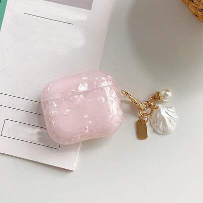 兼容苹果4代，贝壳图案耳机保护套，适用于Pro 2、Pro 3，不含耳机