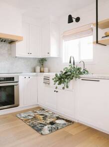 1 peça Tapete de Cozinha com Padronagem Abstrata, Decoração de Ambientes - Multicolorido - Ver 7