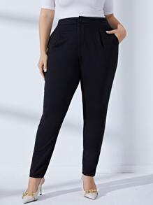 Modelyn Plus Solid Slant Pocket Suit Pants