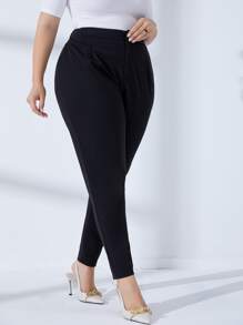 Modelyn Plus Solid Slant Pocket Suit Pants