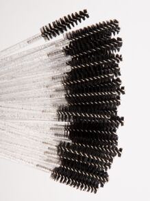 Disposable Eyelash Rollers - 50PCS Crystal Rod Lash Brushes For Eyelash Extension And Makeup Application - Black - View 4