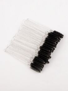 Disposable Eyelash Rollers - 50PCS Crystal Rod Lash Brushes For Eyelash Extension And Makeup Application - Black - View 5