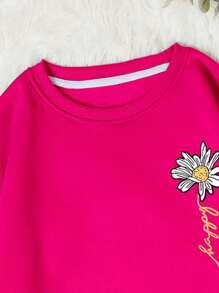 INAWLY Quần áo thể thao nữ Hoa Lá thư Giải trí - Màu Hồng Tươi - Xem 6