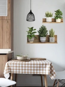 1pc PVC Wall Decal, Creative Potted Plant Print Waterproof Wall Sticker For Home Decor - Multicolor - View 5