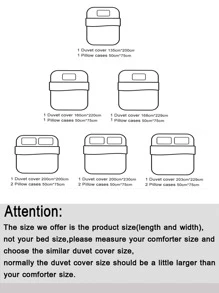 Cartoon Graphic Duvet Cover Set Without Filler - Multicolor - View 5