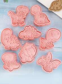 8pcs Dinosaur Design Cookie Mold - Pink - View 4