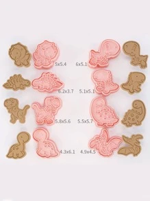 8pcs Dinosaur Design Cookie Mold - Pink - View 2
