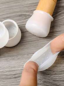 4pcs Silicone Table Foot Cover - White - View 4