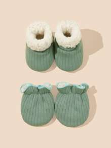 1pair Baby Random Socks & 1pair Gloves - Multicolor - View 2