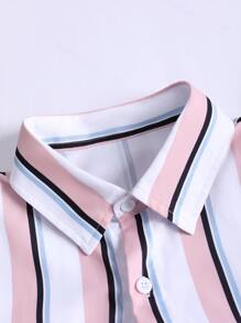 Manfinity Homme Bộ hai mảnh Nam Dây kéo Nút phía trước Sọc Giải trí - Nhiều màu - Xem 4