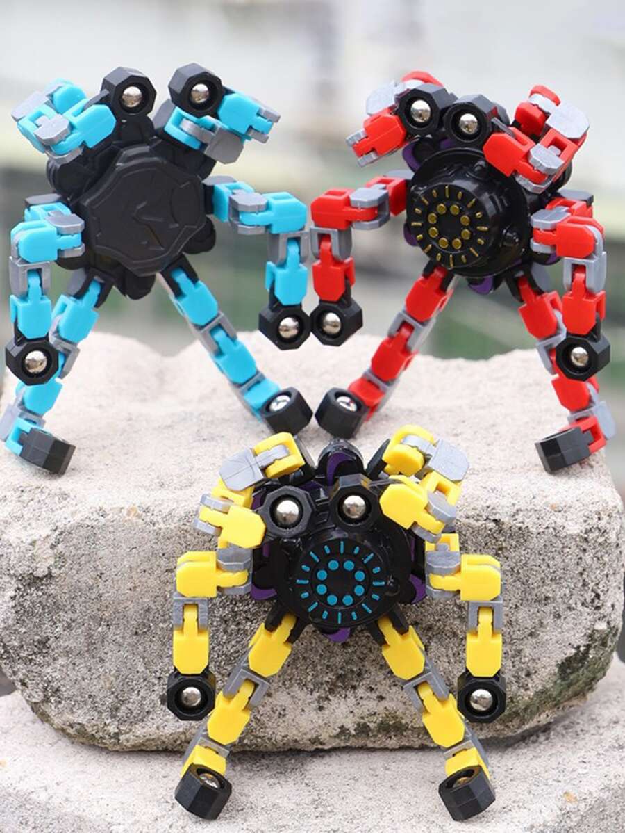 1 cái Màu Sắc Ngẫu Nhiên Đầu Ngón Tay Spinner Thiết Kế Cat Teaser Đồ Chơi - Nhiều màu - Xem 1